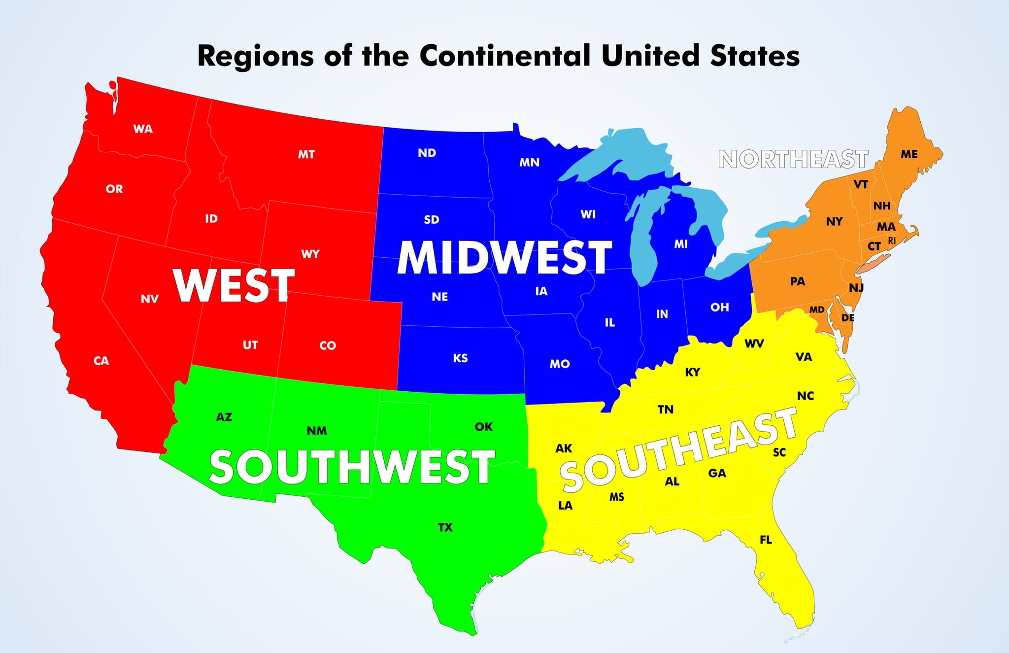Exploring the 5 Unique Regions of the United States